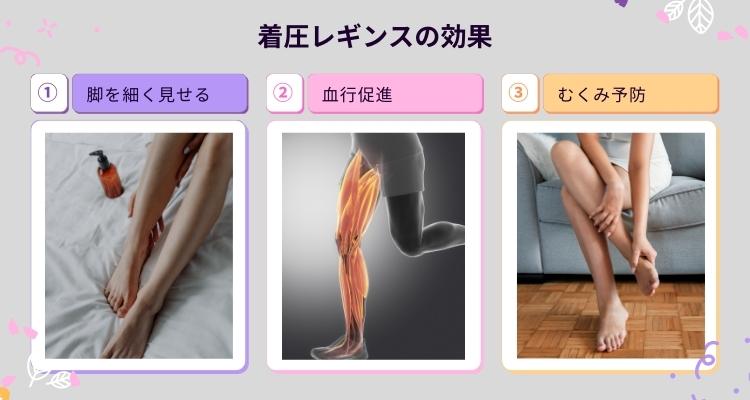 着圧レギンスの3つの効果